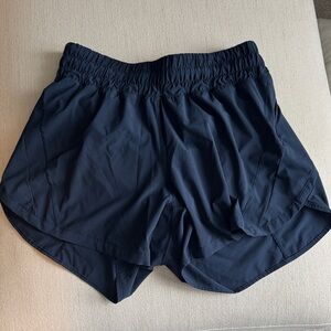 Lululemon Navy Women's Elastic-Waist Running Shorts